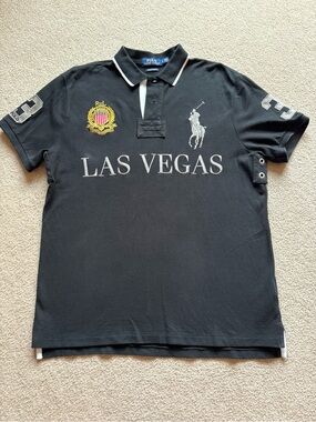 Ralph Lauren Black Las Vegas Embroidered Polo